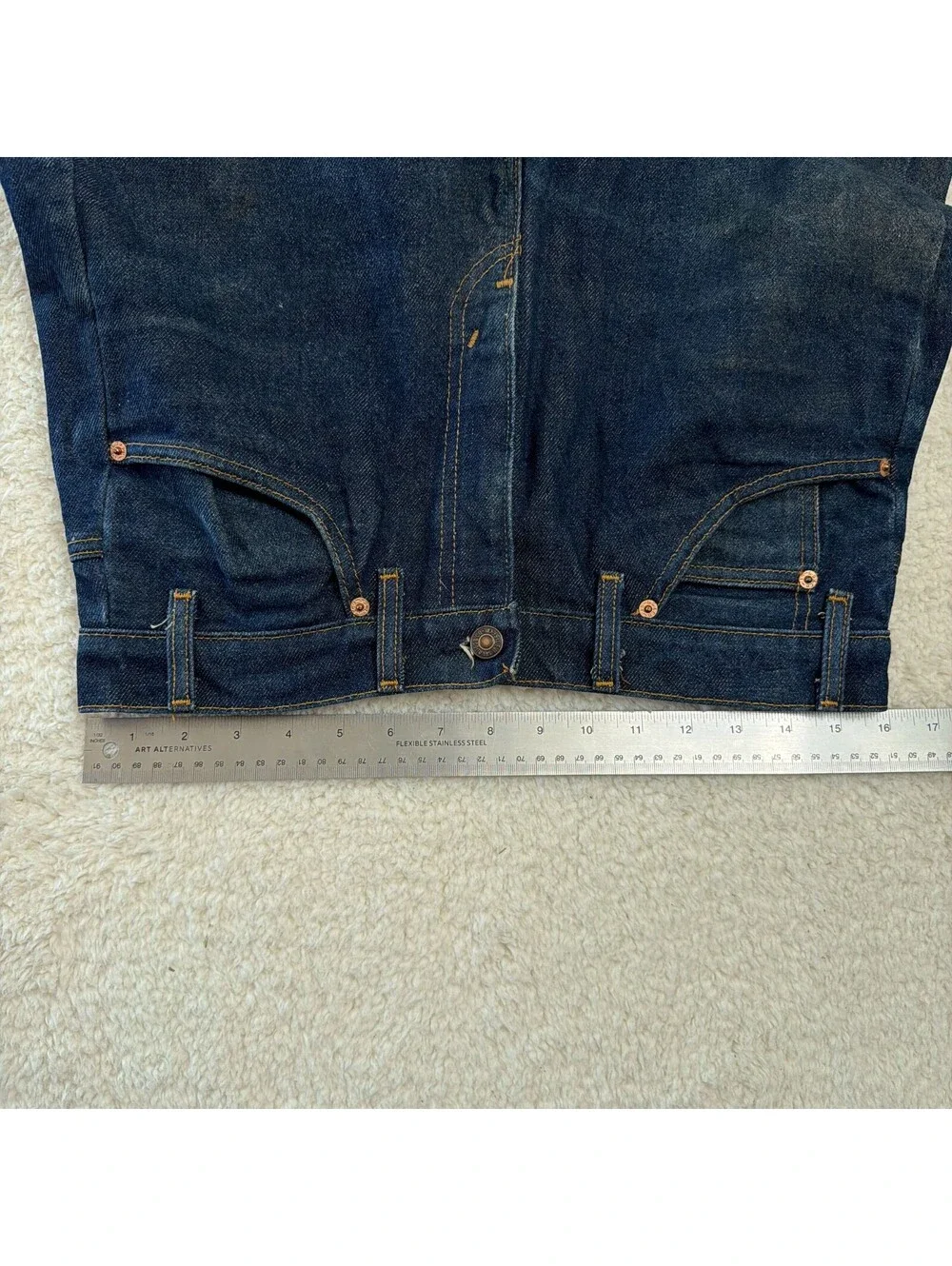 Levis Orange Tab 505 Mens 32x34 Dark Wash Straight Made in USA Vintage Denim